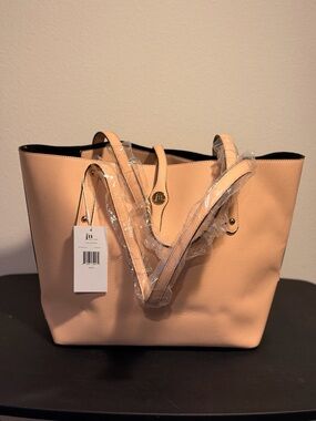 JM Jessica Moore Collection Peachy Nude Tote with Gold Hardware